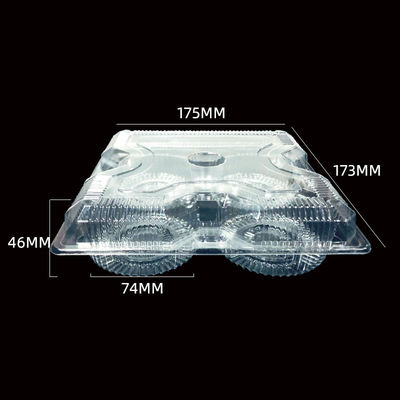 SH-0058 OEM Imballaggi in PET trasparenti monouso di qualità alimentare per torte a base di uova da asporto