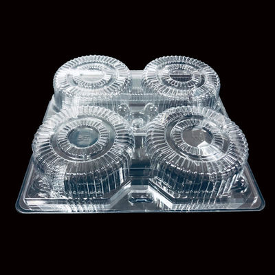 SH-0058 OEM Imballaggi in PET trasparenti monouso di qualità alimentare per torte a base di uova da asporto
