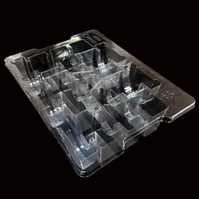 Tavolo trasparente a vesciche in PET per componenti di materiale di imballaggio in plastica riciclabile