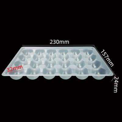 OEM ODM Natural White PP Blister Tray per polpo palline polpette spessore 0,2-2,0 mm