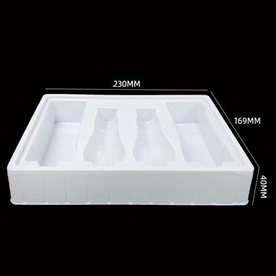 Kit per la cura della pelle inserire vassoio bianco PS imballaggio in plastica Blister modellato vassoio per cosmetici set