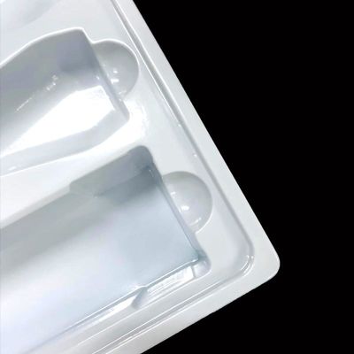 Kit per la cura della pelle inserire vassoio bianco PS imballaggio in plastica Blister modellato vassoio per cosmetici set