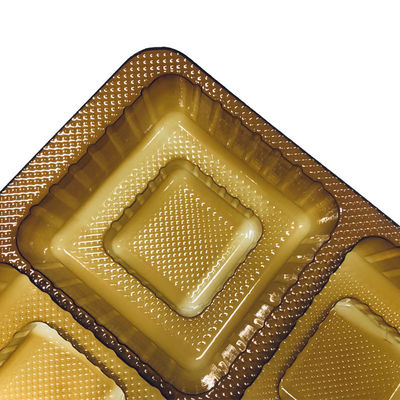 Confezione personalizzata con 6 compartimenti di color ambra per la scatola di plastica Mooncake