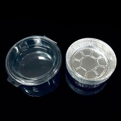 Ordine personalizzato accettato PET trasparente con cerniera vaschetta di plastica rotonda con vesciche con conchiglia di vongole imballaggio