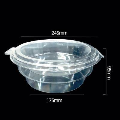 Ordine personalizzato accettato PET trasparente con cerniera vaschetta di plastica rotonda con vesciche con conchiglia di vongole imballaggio