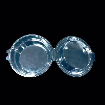 Ordine personalizzato accettato PET trasparente con cerniera vaschetta di plastica rotonda con vesciche con conchiglia di vongole imballaggio