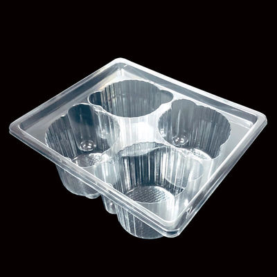 Grado alimentare 4 confezionare scatole di plastica per cupcake usa e getta muffin tipo PET di plastica