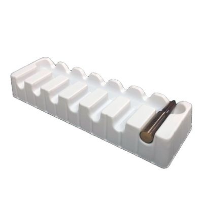 Imballaggio di plastica semicercato Blister bianco in PET Introduzione del vassoio per le fiale