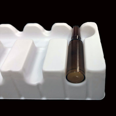 Imballaggio di plastica semicercato Blister bianco in PET Introduzione del vassoio per le fiale