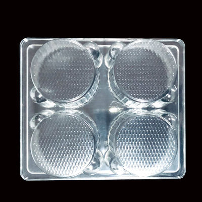 Grado alimentare 4 confezionare scatole di plastica per cupcake usa e getta muffin tipo PET di plastica