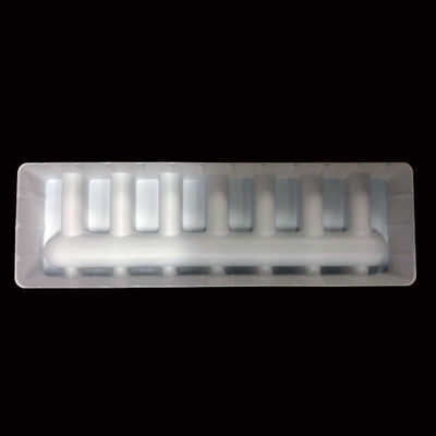 Imballaggio di plastica semicercato Blister bianco in PET Introduzione del vassoio per le fiale