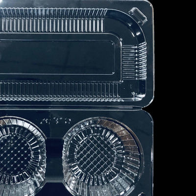 Matt Lamination Stampa Due Compartimenti Clamshell Box per Prendere via scatola di plastica