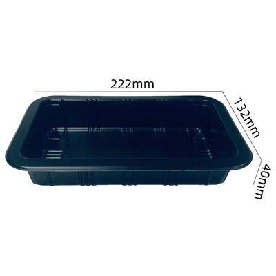 39000SqM Area di produzione Customized Disposable Black PP Blister Tray per alimenti