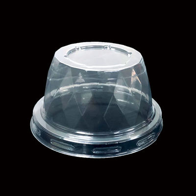 Capo di tazza PET trasparente per il caffè Boba latte tè yogurt forma cristallina personalizzabile