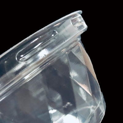 Capo di tazza PET trasparente per il caffè Boba latte tè yogurt forma cristallina personalizzabile